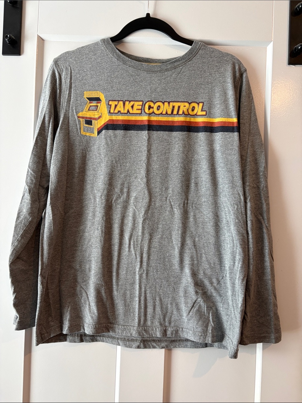 Youth 'Take Control' Grey Long-Sleeve Tee